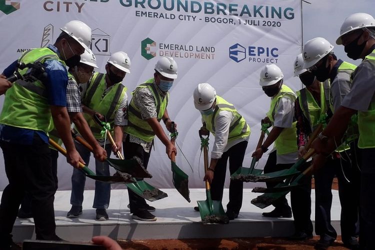 Groundbreaking (peletakan batu pertama) Emerald City, Rabu (1/7/2020).