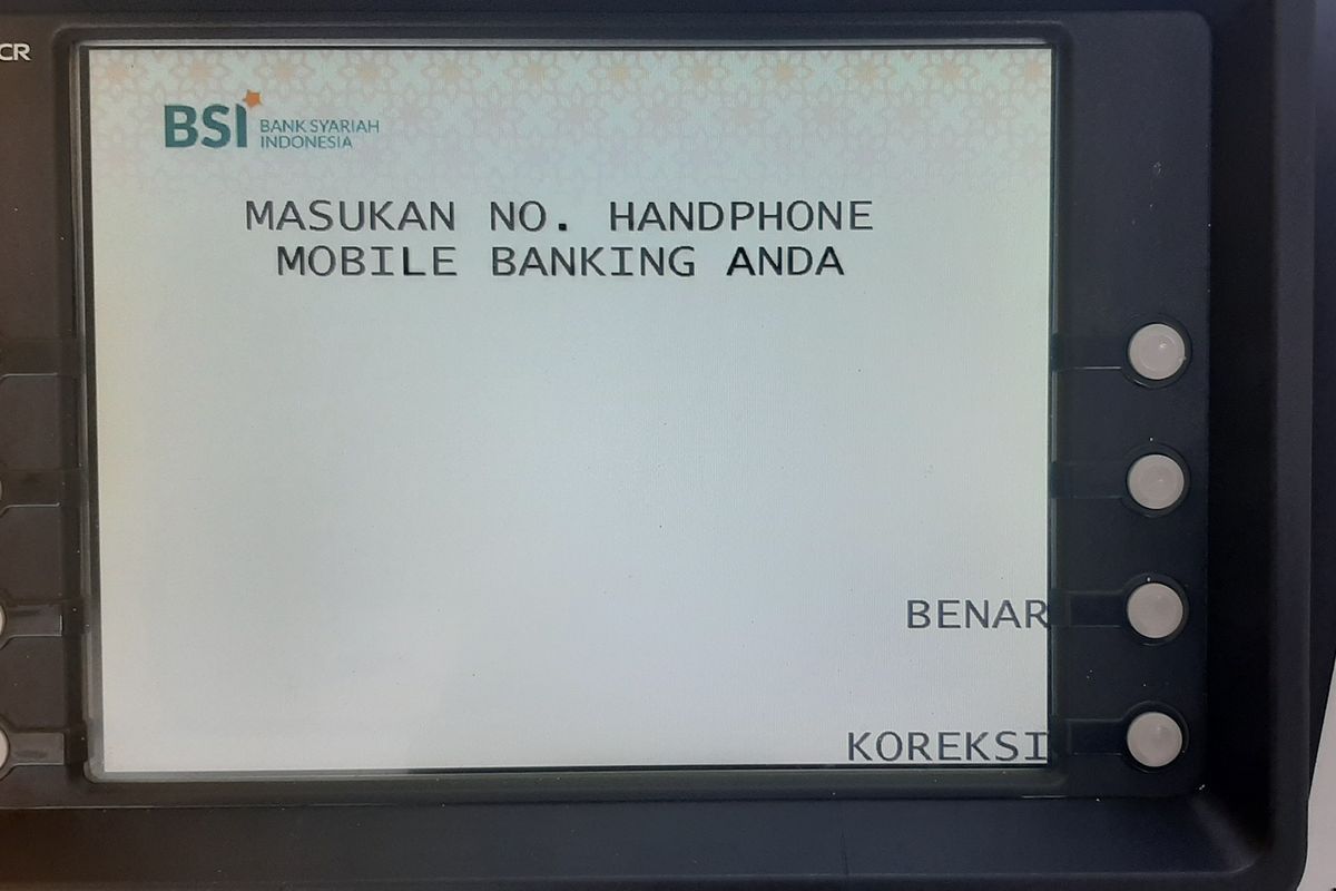 Ilustrasi ATM BSI. 