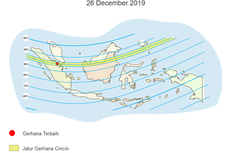 Puncak Gerhana Matahari Cincin 2019 Diawali di Sinabang Aceh Pukul 11.55 WIB