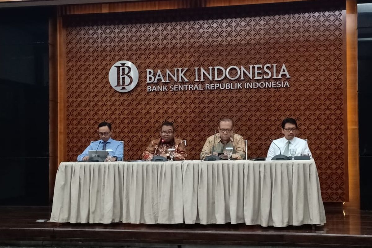 Konferensi pers Indonesia Sharia Economy Festival (ISEF) di Bank Indonesia (BI), Jakarta, Kamis (17/10/2019).