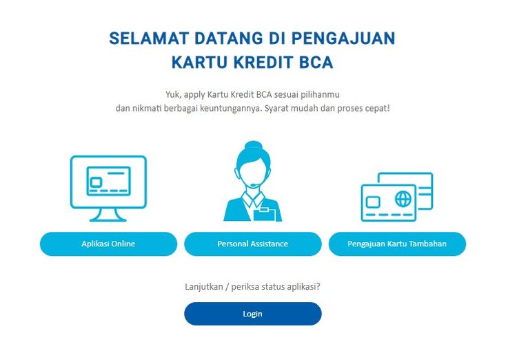 Ilustrasi bikin kartu kredit BCA online.