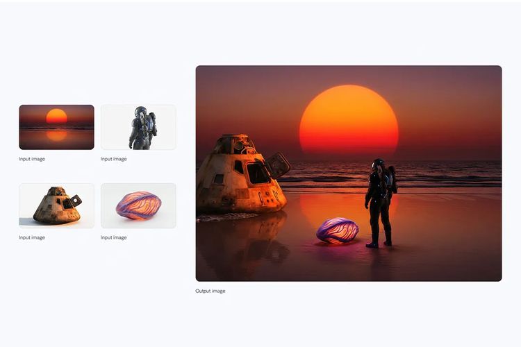 Ilustrasi menggabungkan beberapa objek dalam satu gambar sekaligis