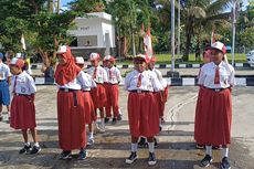 Kegembiraan Anak-anak Papua Rayakan HUT Kemerdekaan di PLBN Skouw