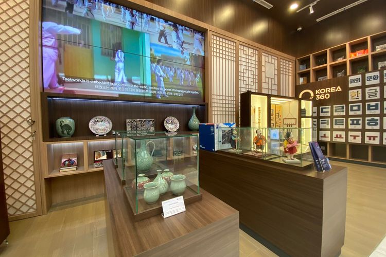 Salah satu area di Korea 360, booth Culture, yang digelar di Lotte Shopping Avenue, Jakarta Selatan. 
