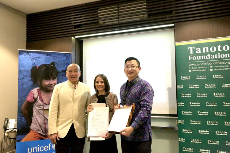 Peluncuran kerja sama Tanoto Foundation dan UNICEF. 