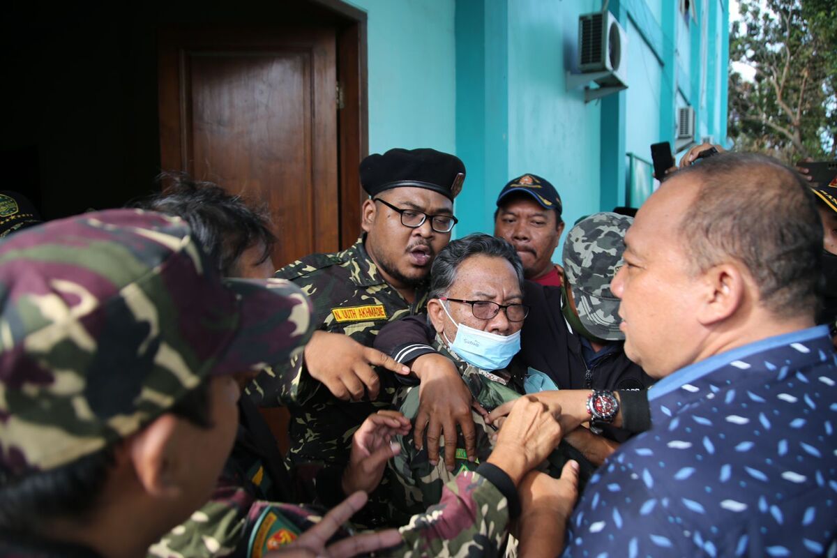 Acara pertemuan alumni GP Ansor Jatim di Surabaya dibubarkan pengurus aktif Jumat (17/6/2022).