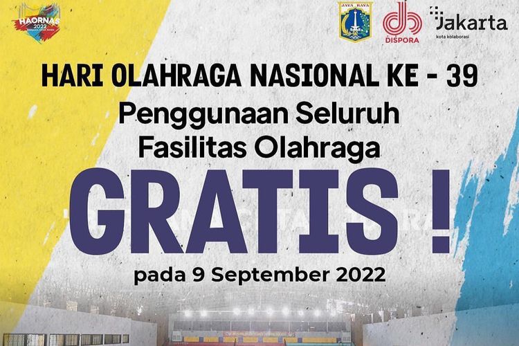 Pemprov DKI Jakarta gratiskan fasilitas olahraga yang dikelola Dispora DKI dalam rangka Haornas