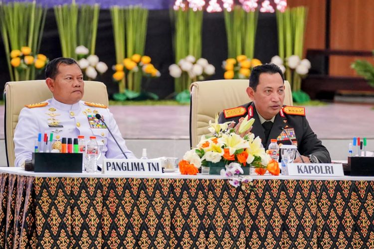 Panglima TNI Laksamana Yudo Margono dan Kapolri Jenderal Listyo Sigit Prabowo.