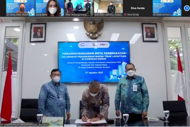 PT Sarana Multigriya Finansial (Persero) jalin kerja sama dengan Ditjen Cipta Karya Kementerian PUPR membenahi rumah tidak laak huni di Kampung Bugis, Kepulauan Riau.