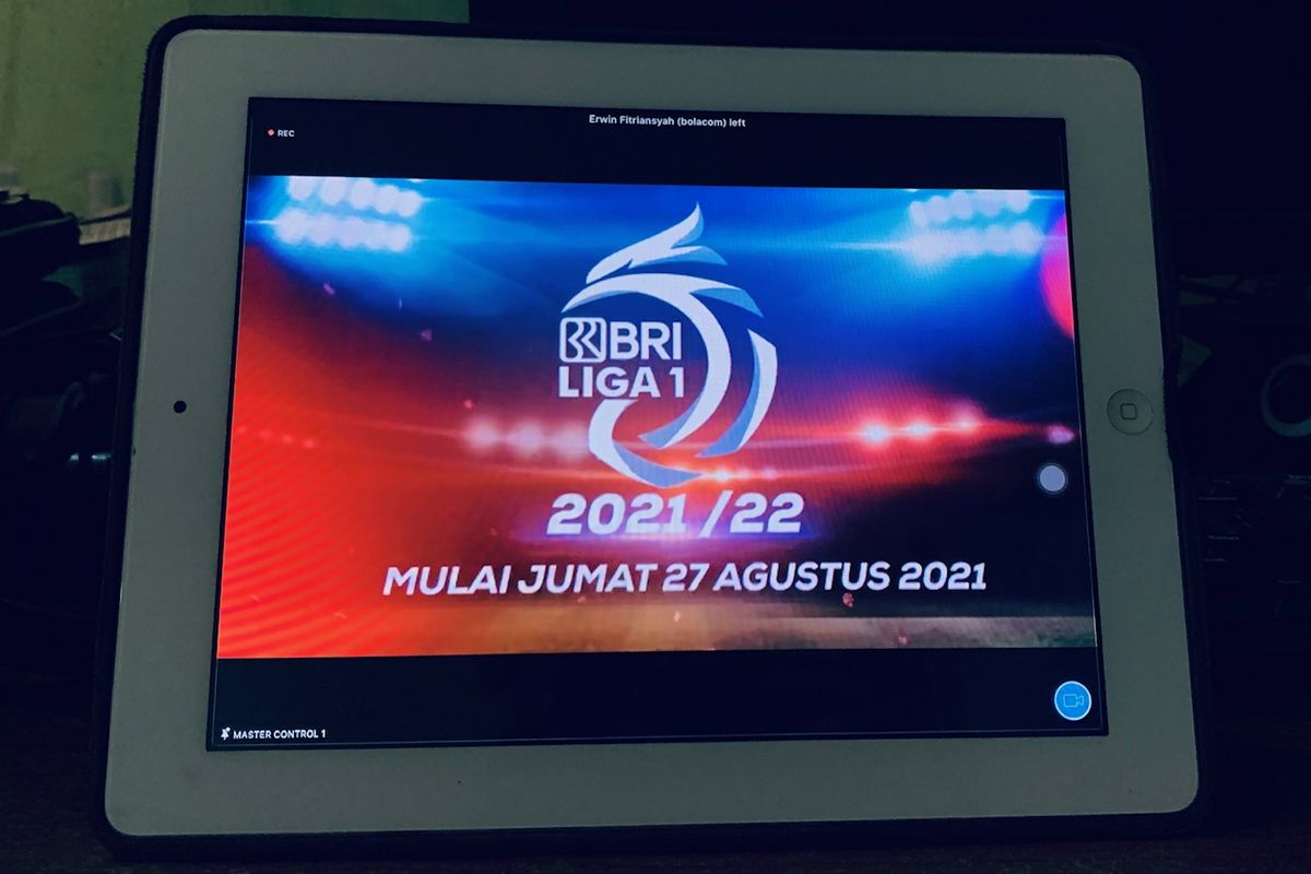 Liga 1 2021/2022 saat launching title, sponsor dan official secara virtual, Kamis (12/08/2021) sore.