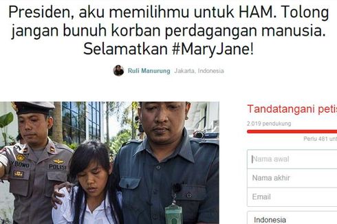 Eksekusi Mary Jane Dilaporkan Ditunda