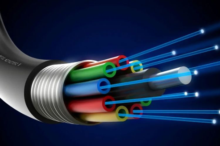 Ilustrasi kabel fiber optic.