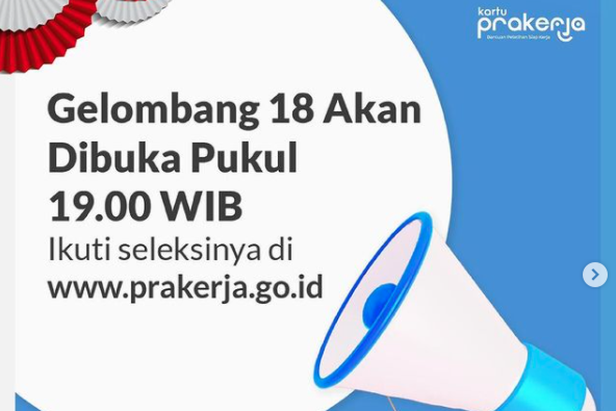 pembukaan Prakerja gelombang 18