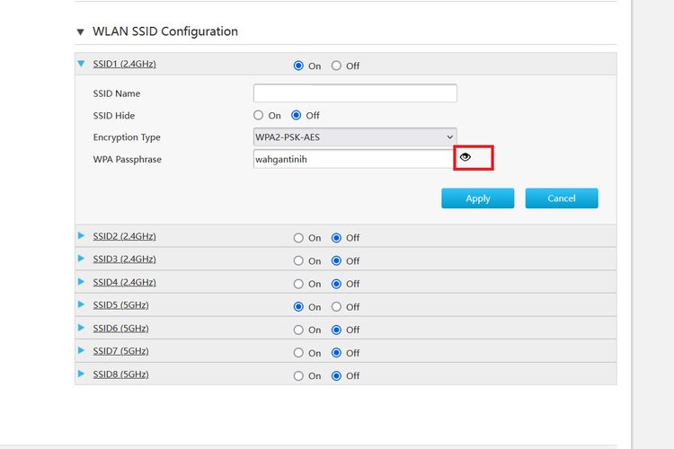 Ilustrasi cara melihat password WiFi di laptop Windows via halaman pengaturan router.