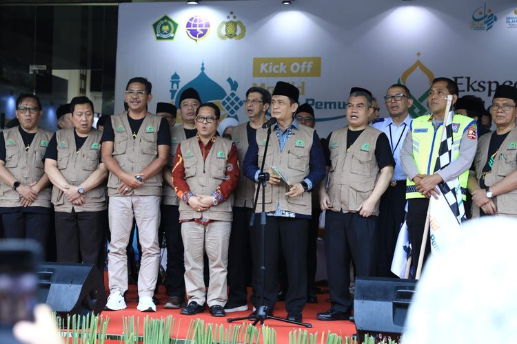 Wakil Menteri Agama Romo Muhammad Syafi?i meluncurkan Program Masjid Ramah Pemudik dalam kick off Ekspedisi Masjid Indonesia di Jakarta pada Rabu (11/3/2026).