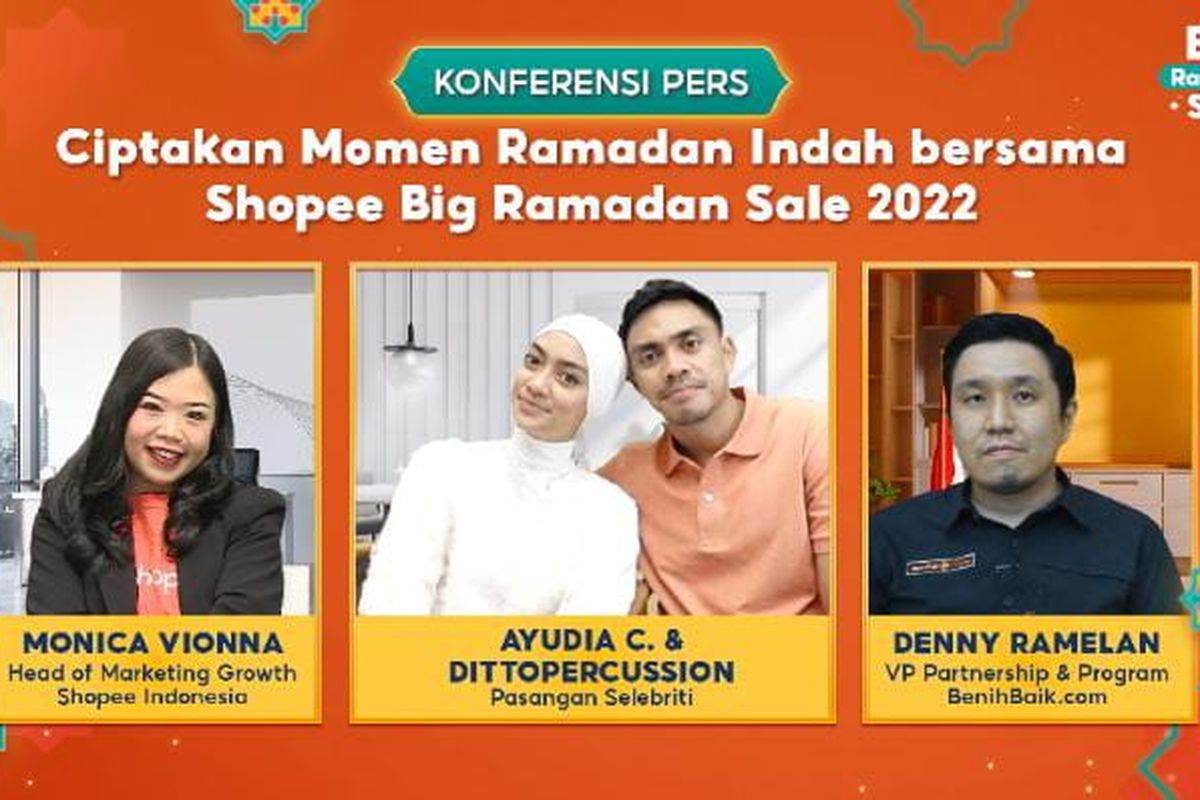 jumpa pers Shopee, Selasa (5/4/2022). (Tangkapan layar)