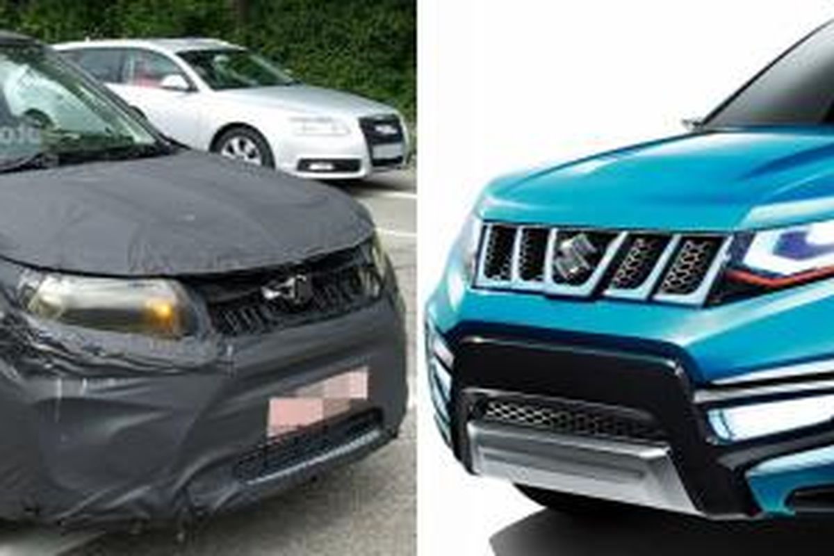 SUV Suzuki yang diduga kuat Grand Vitara Baru terjepret di Jerman. Wajahnya mirip konsep iV-4.