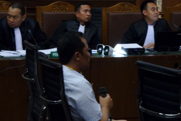 Direktur PT Rakabu Sejahtera Arif Budi Sulistyo di Pengadilan Tipikor Jakarta, Senin (20/3/2017).