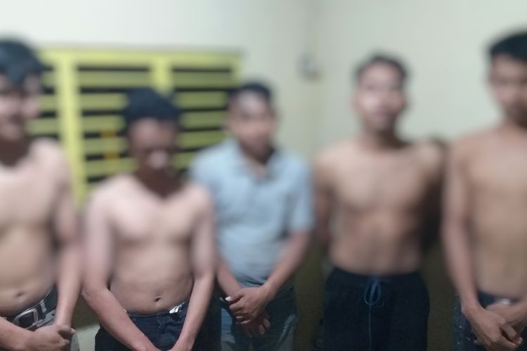 6 remaja yang menjadi pelaku penyerangan polisi saat tawuran di Jalan Galangan Kapal, Kecamatan Tallo, Makassar, Jumat (26/6/2020) dini hari. 