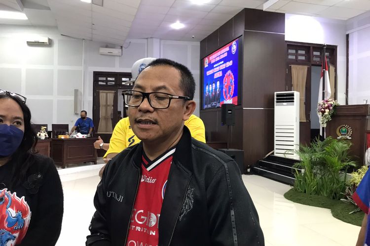 Wali Kota Malang, Sutiaji saat diwawancarai di Gedung DPRD Kota Malang pada Kamis (11/8/2022).