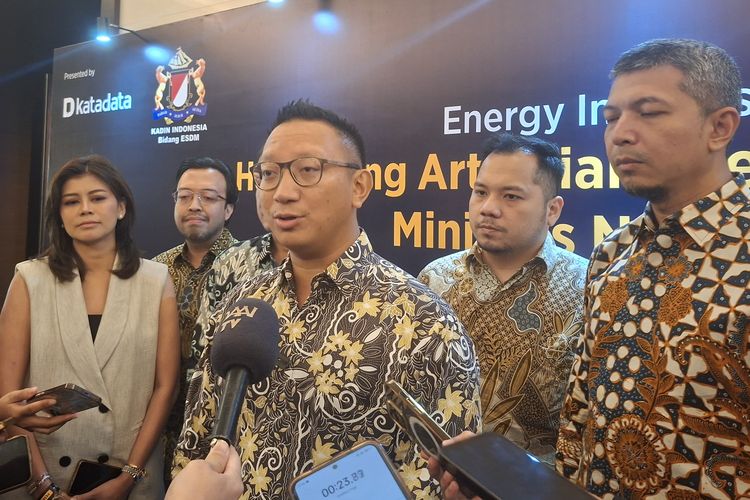 Direktur Utama PT Arsari Tambang Aryo Djojohadikusumo yang juga merupakan Wakil Ketua Umum Kadin Indonesia Bidang Energi dan Sumber Daya Mineral di Jakarta Selasa (14/10/2025) KOMPAS.com/DEBRINATA RIZKY 