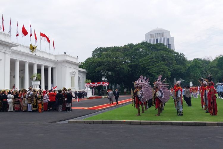 Presiden Prabowo Subianto dan PM Singapura Lawrence Wong di Istana Merdeka, Jakarta, Rabu (6/11/2024). 