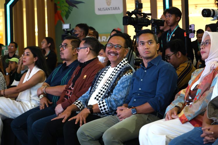 Kepala OIKN Bambang Susantono saat menghadiri penutupan Nusantara Fair 2024 di Mal Kota Kasablanka, Jakarta Selatan, yang digelar 26-28 Januari 2024.