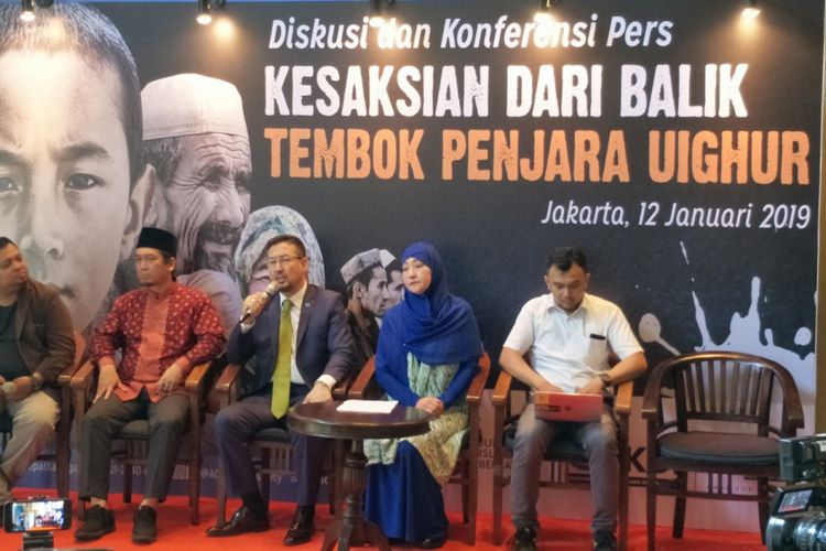 Diskusi bertajuk Kesaksian dari Balik Penjara Uighur, di kawasan Menteng Jakarta Pusat, Sabtu (12/1/2019).