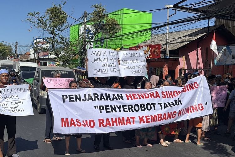 Dugaan Sengketa Lahan Masjid Rahmat Surabaya, Warga Aksi Hingga Tutup Jalan Pandegiling