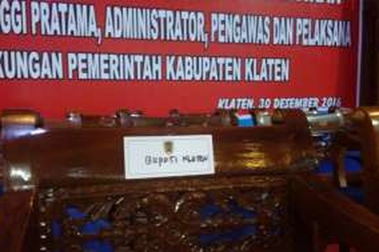 Suasana di Pendapa Kabupaten Klaten, Jumat (30/12/2016).