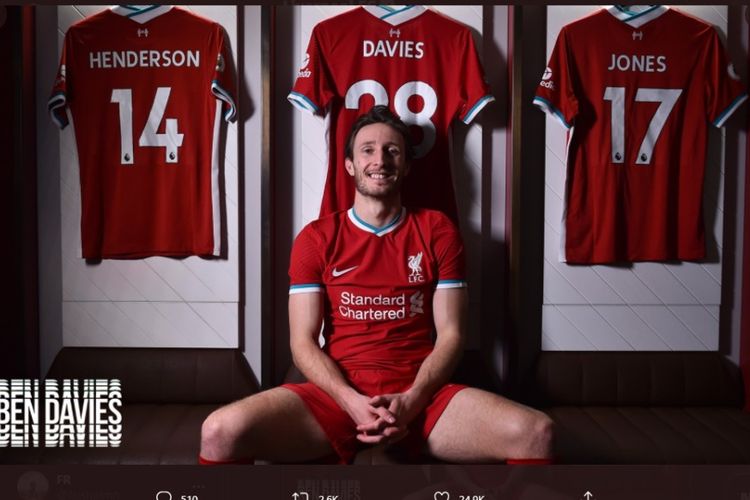 Bek baru Liverpool, Ben Davies. 