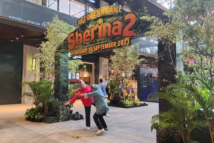 Area depan pameran bertajuk Ruang Imersif Petualangan Sherina 2 di Atrium
Ashta District 8, Senopati, Jakarta Selatan, Selasa (26/9/2023).