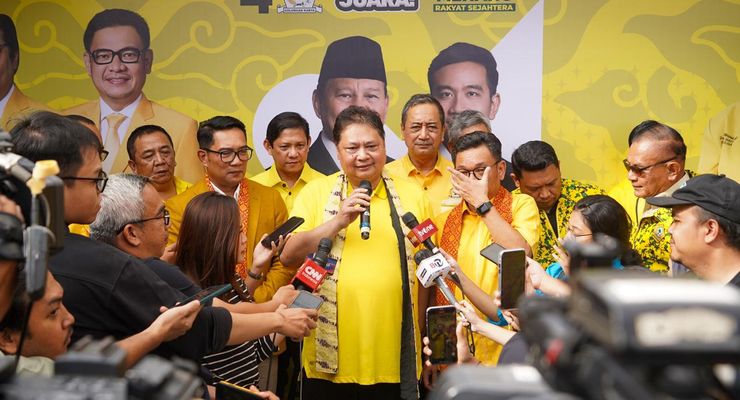 Airlangga Minta Perolehan Suara Golkar dan Prabowo di Jabar Bisa Linier