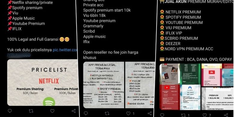 Marak Jual Beli Akun Netflix Spotify Dan Youtube Premium Di Indonesia Legalkah Halaman All Kompas Com 
