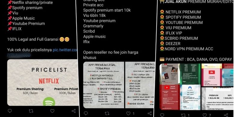 Marak Jual Beli Akun Flix Spotify Dan Premium Di Indonesia Legalkah Halaman All Kompas 