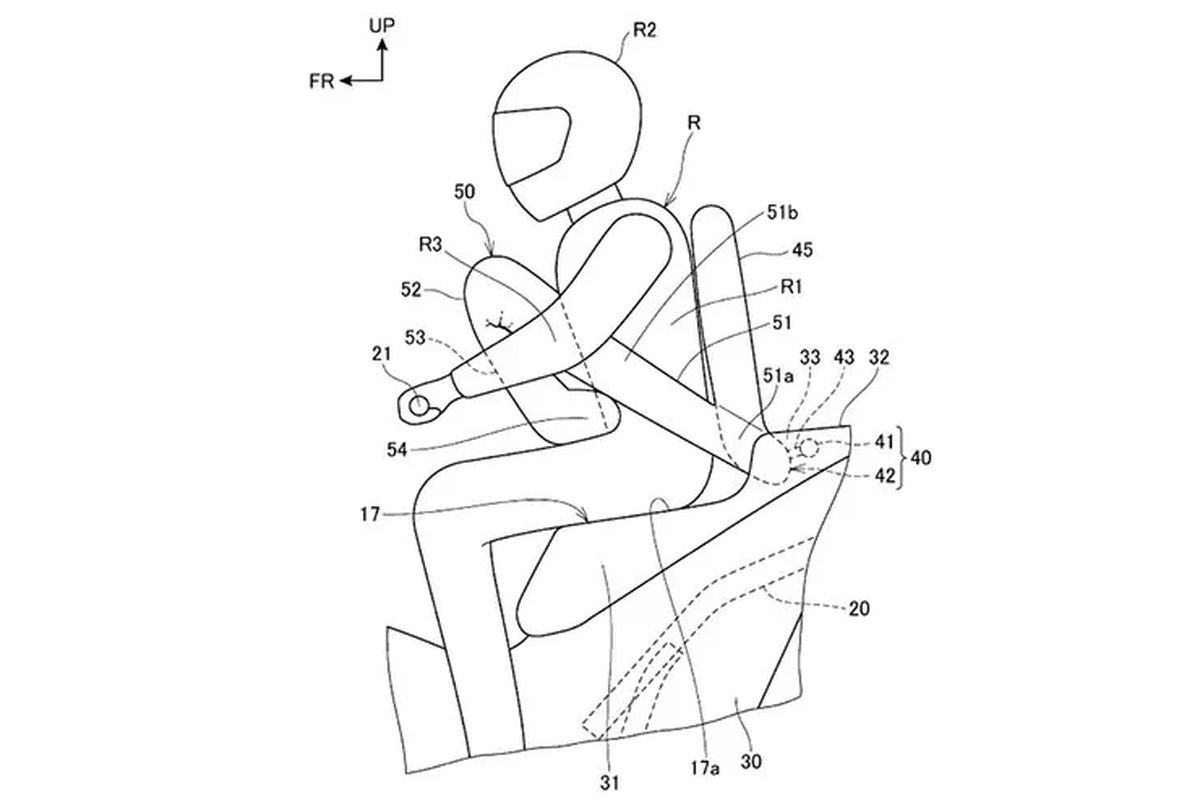 Ide airbag di motor dari Honda