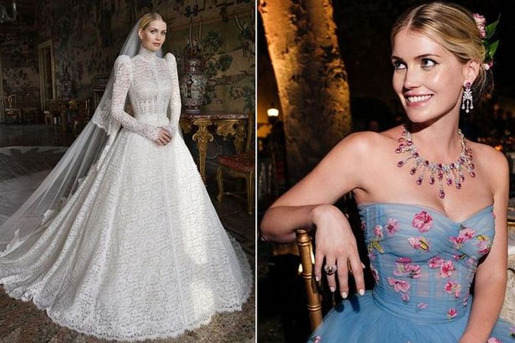 Lady Kitty Spencer tampil memukau di hari pernikahannya.