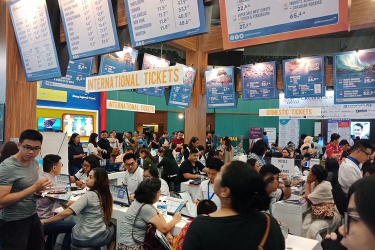 Suasana Kompas Travel Fair, di JCC, Jakarta, Jumat (7/9/2018).