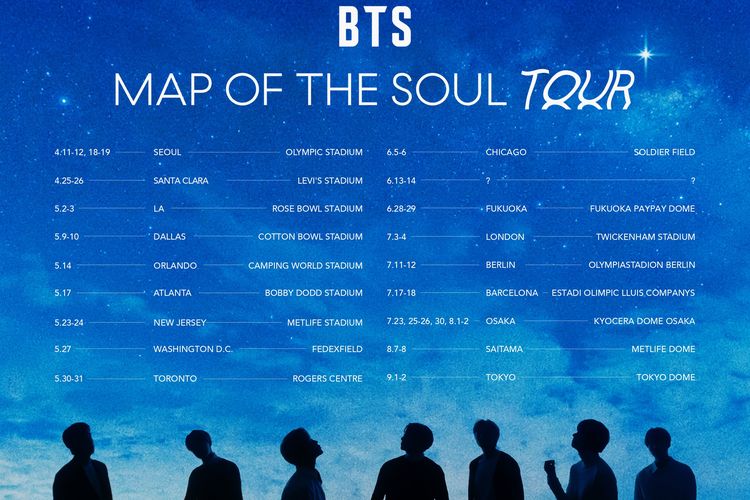 Bts Umumkan Jadwal Map Of The Soul Tour Adakah Indonesia