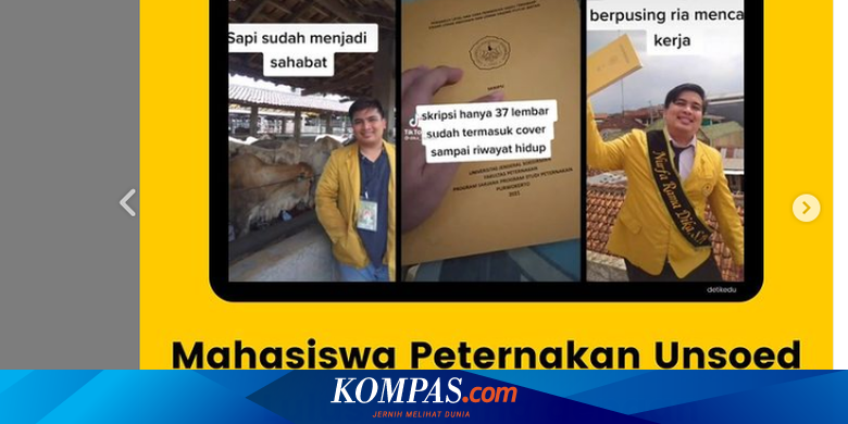 Keren, Mahasiswa Ini Lulus Sarjana dengan Skripsi 37 Halaman - Vimarsana News