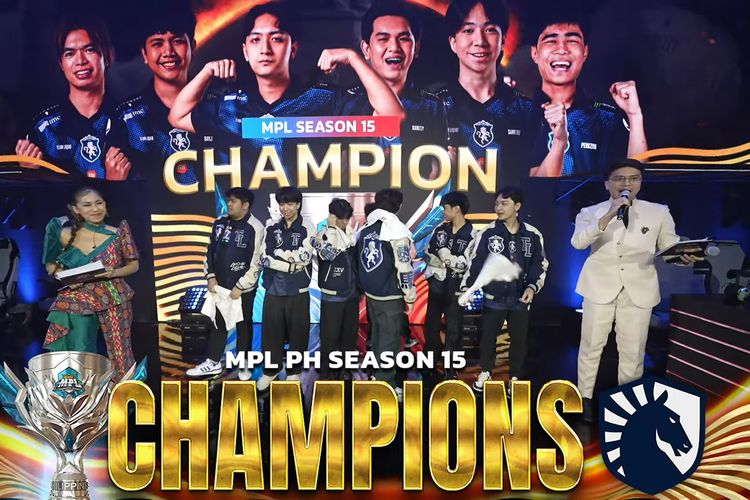 Kompetisi e-sports MPL PH Season 15 yang dimenangkan Team Liquid PH.