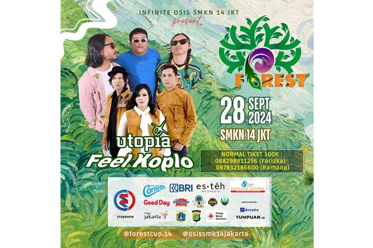 SMK Negeri 14 Jakarta Gelar Konser Musik Forest 2024, Ada Feel Koplo dan Utopia