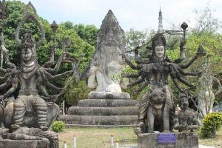 Budha Park di Vientiane, Laos.