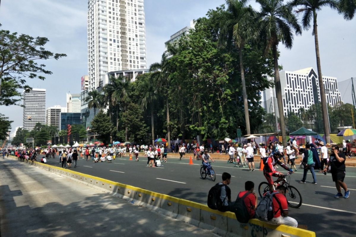 Car Free Day yang digelae di sekitar kawasan Stasion Gelora Bung Karno, Minggu (16/9/2018).