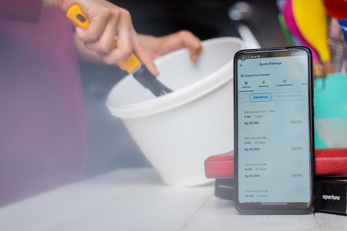 Paket khusus mitra GoFood di aplikasi MyTelkomsel.