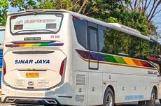 Alasan PO Sinar Jaya Pasang Lampu Sasis di Kaca Belakang Bus