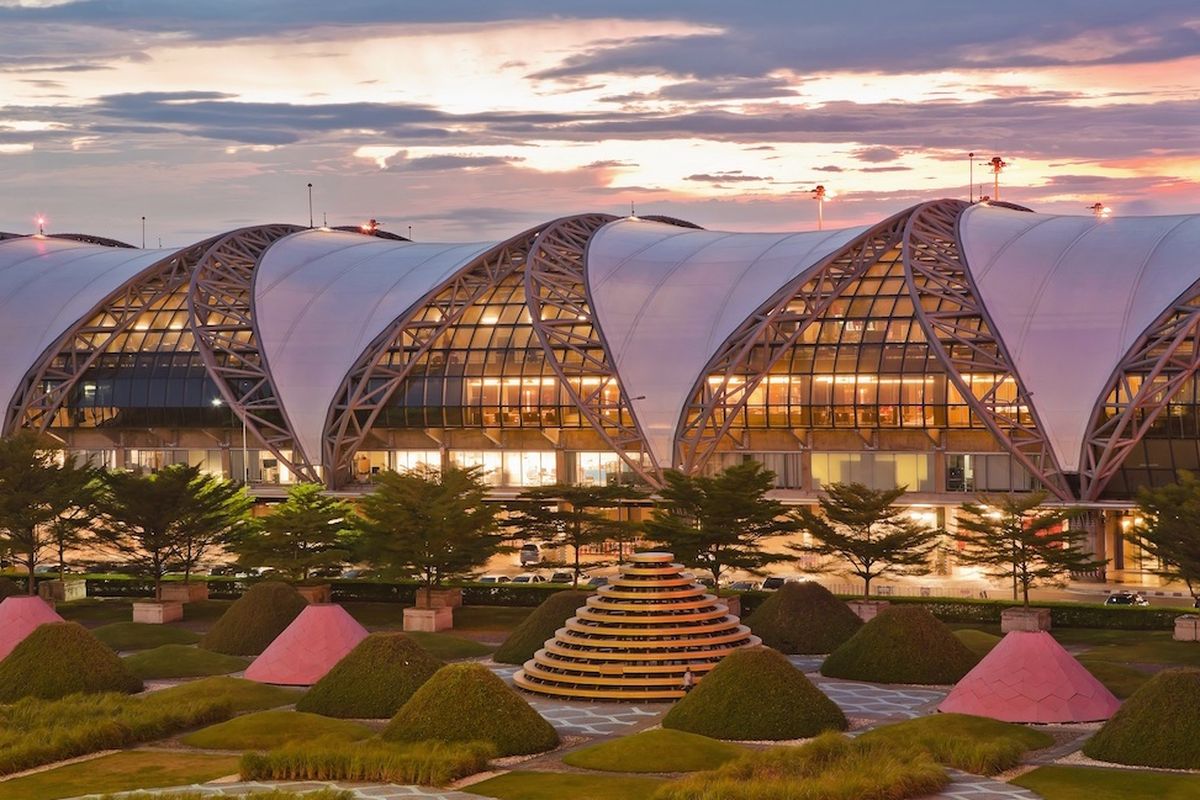 Bandara Suvarnabhumi di Bangkok, Thailand.