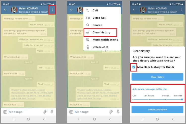 Cara menggunakan fitur Secret Chat di Telegram untuk kirim pesan yang hilang otomatis 