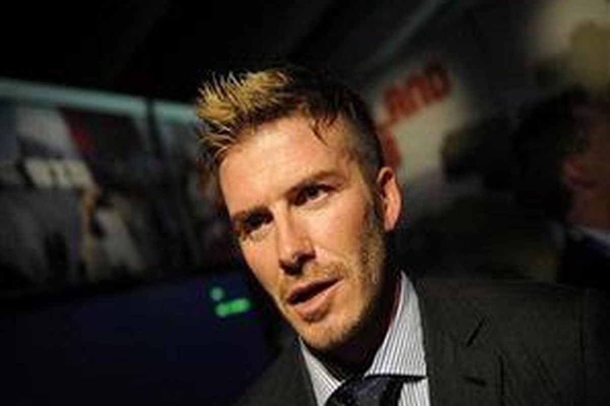 Gelandang tim nasional Inggris, David Beckham.