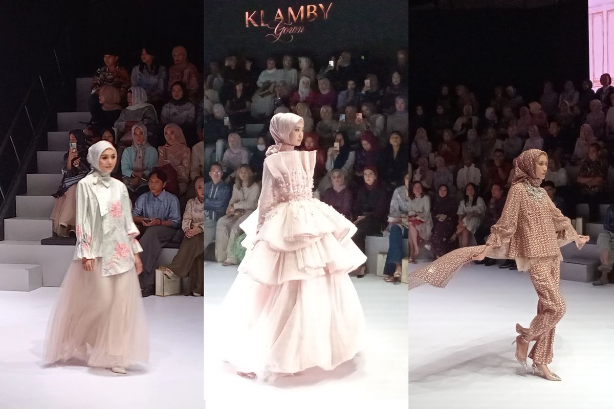 Klamby menampilkan koleksi Archipelago Series dan Klamby Gown di ajang Plaza Indonesia Fashion Week (PIFW) 2024 di Mal Plaza Indonesia, Jakarta, Minggu (3/3/2024).
